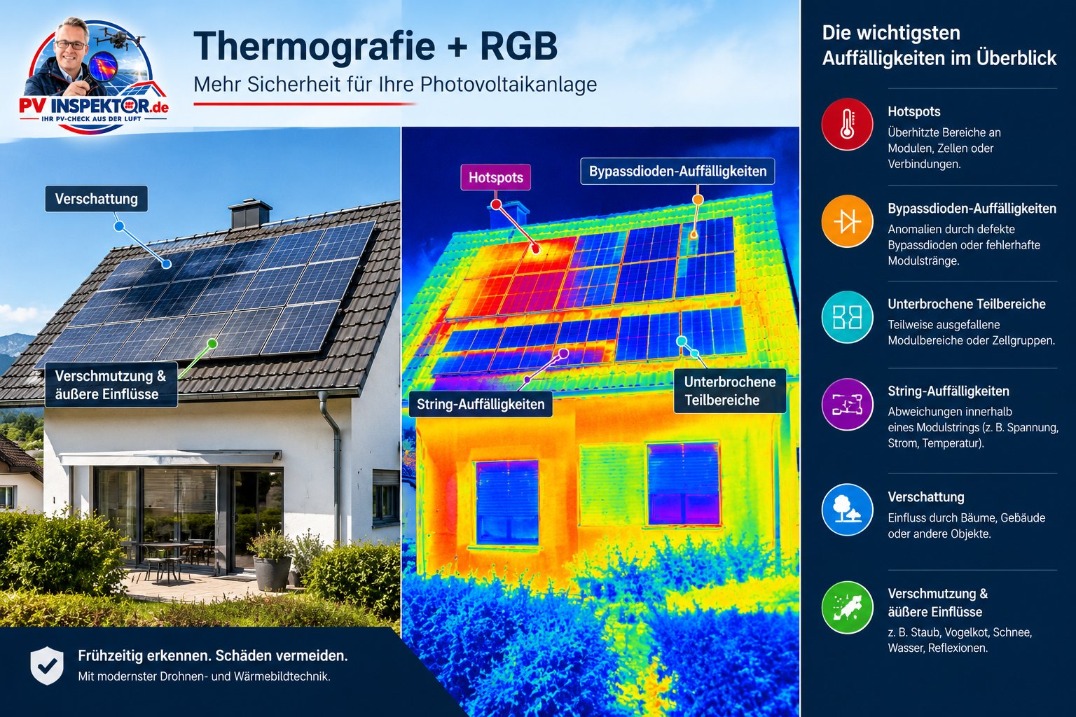 Beispiel: Drohnen-Analyse mit Wärmebild und RGB an einer Photovoltaikanlage in Bayern
