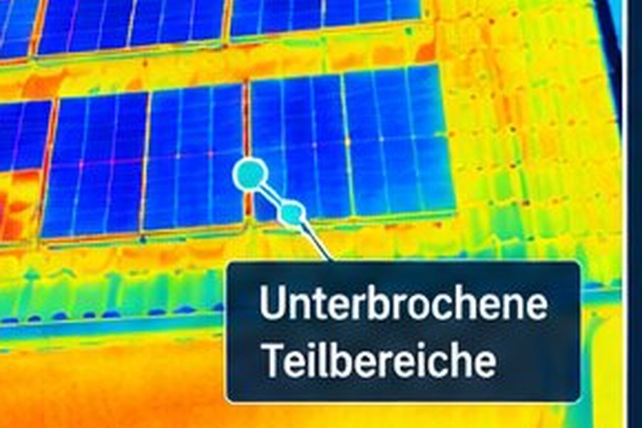 Beispiel Wärmebild unterbrochene Teilbereiche